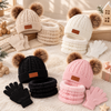CozyPom – Varmt og mykt – Vintersett med lue, skjerf og hansker