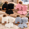 CozyPom – Varmt og mykt – Vintersett med lue, skjerf og hansker