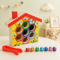 Thumbnail for HoneyHive – Montessori & Pedagogisk – Sorteringslek med bier i tre