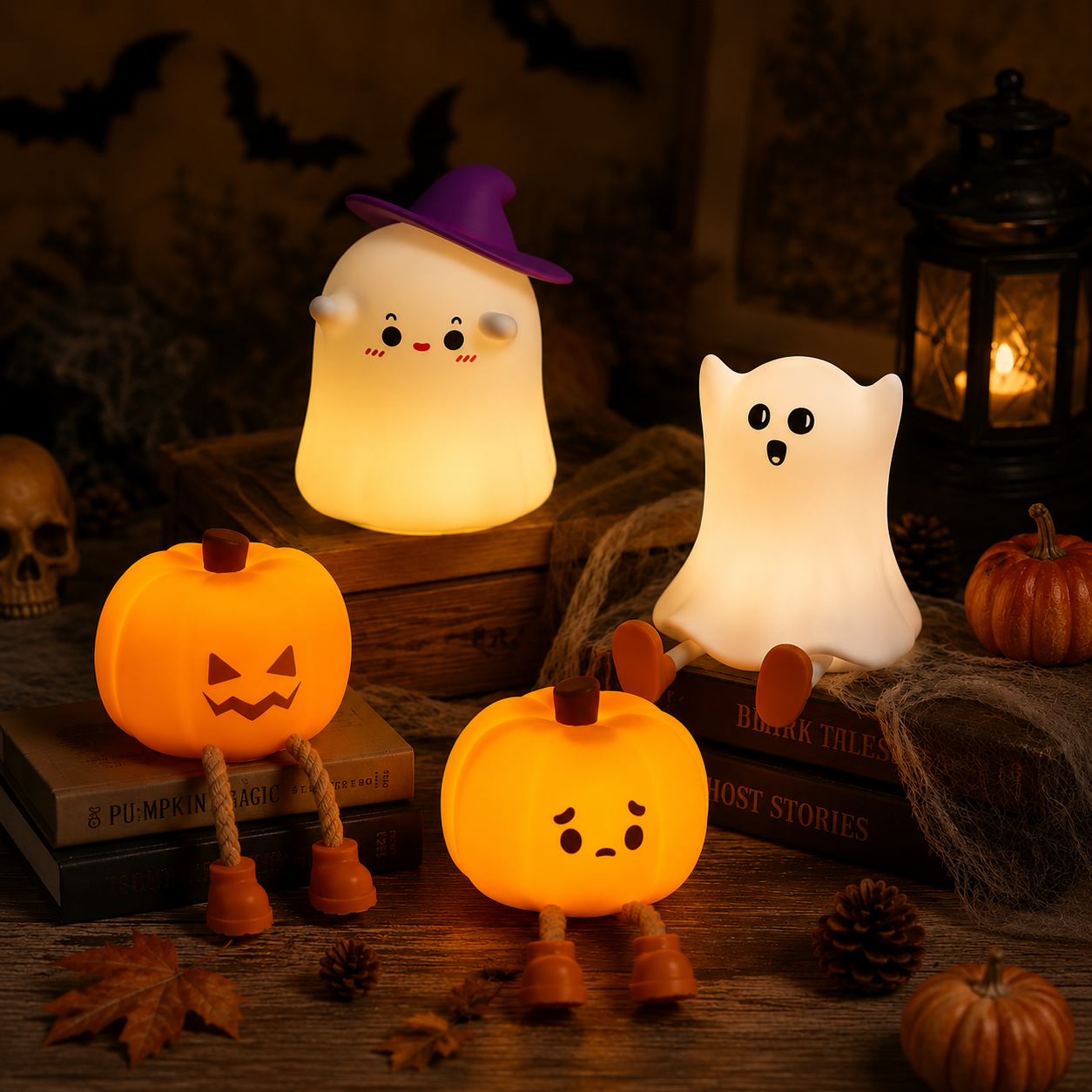 SpookyLamp – Søt og stemningsfull – Halloween-nattlampe