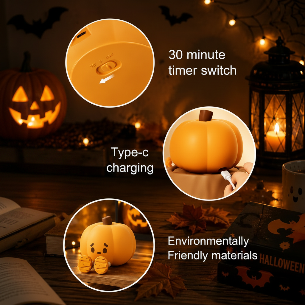 SpookyLamp – Søt og stemningsfull – Halloween-nattlampe