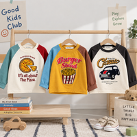 Thumbnail for LittleRetro – Kult og trendy – Langermet barne-T-skjorte med grafisk trykk
