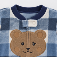 Thumbnail for WarmBuddy – Søt og myk – babyjumpsuit i fleece med tegneserieprint
