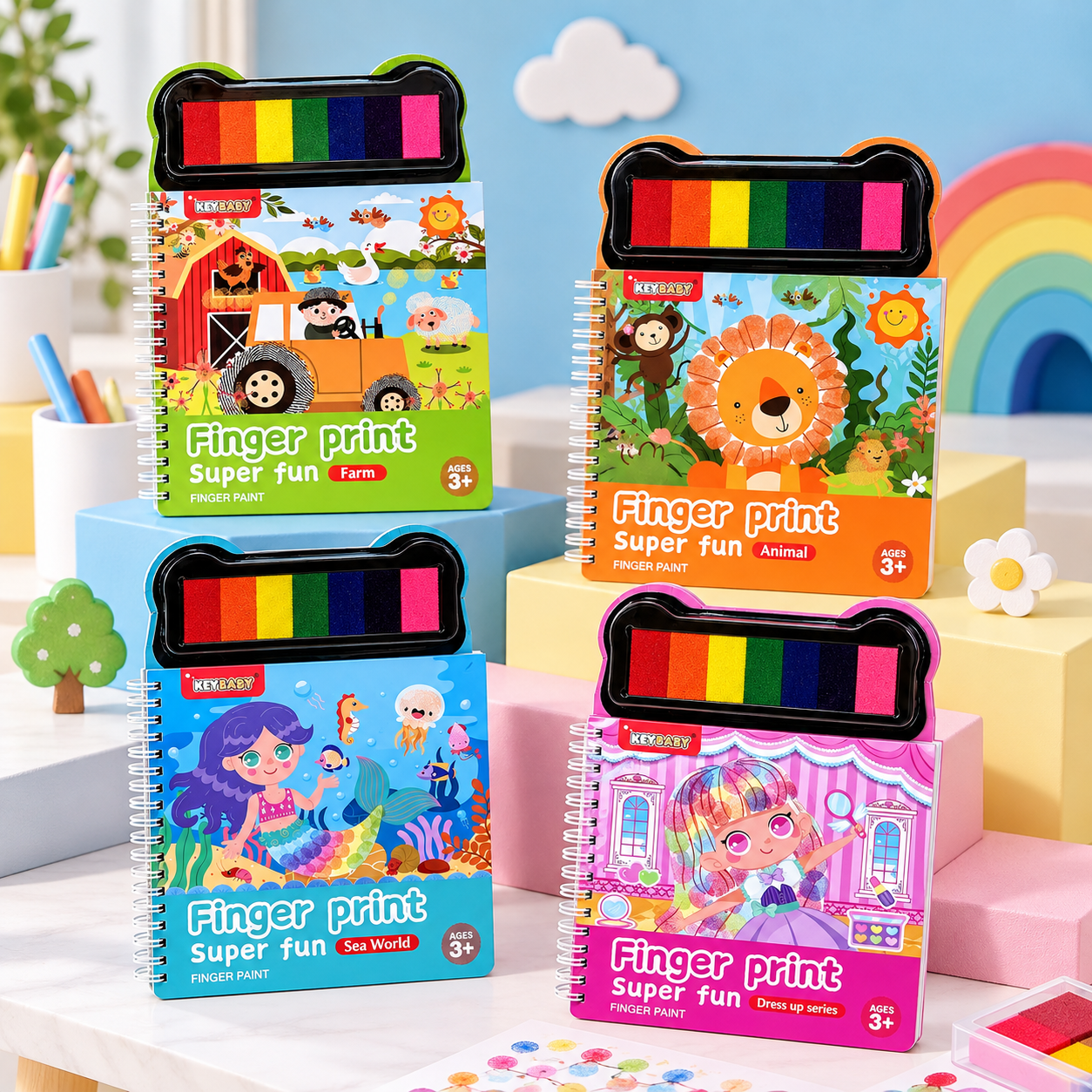 FingerArt – Kreativt og fargerikt – Fingerfargebok for barn