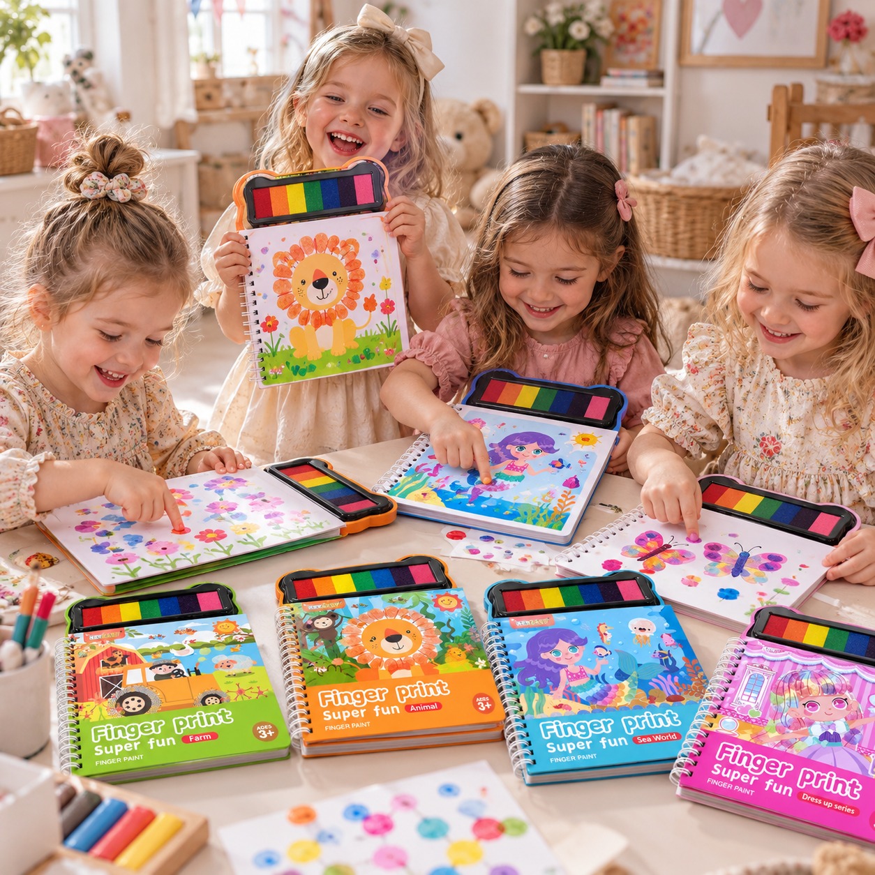 FingerArt – Kreativt og fargerikt – Fingerfargebok for barn