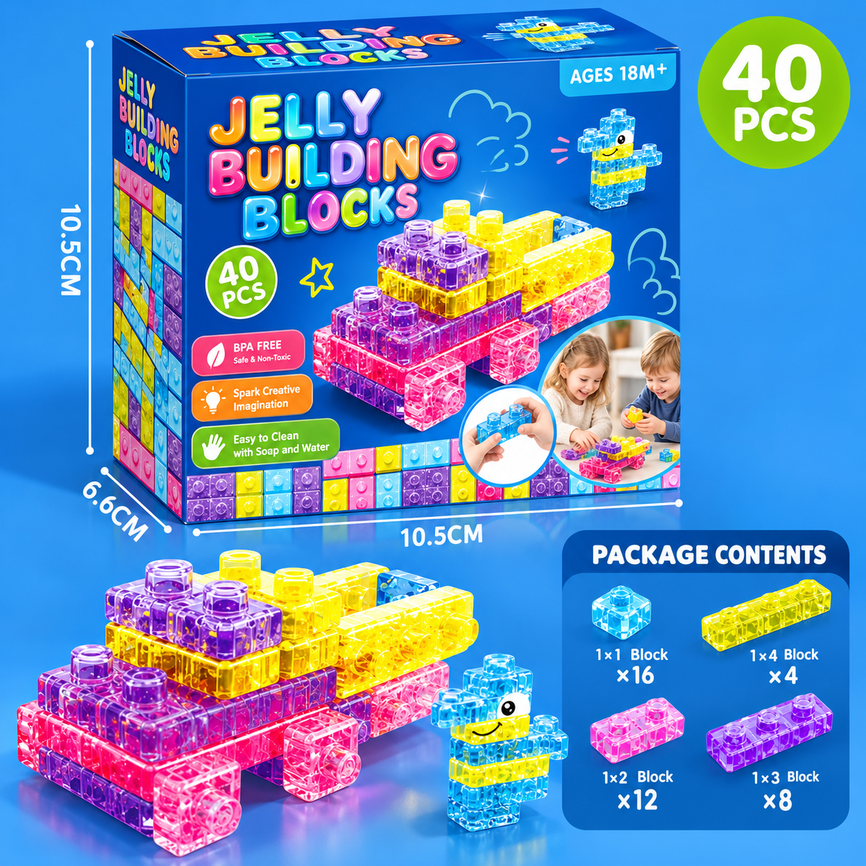 JellyBuild – Mykt & kreativt – Fleksible gelé-byggeklosser