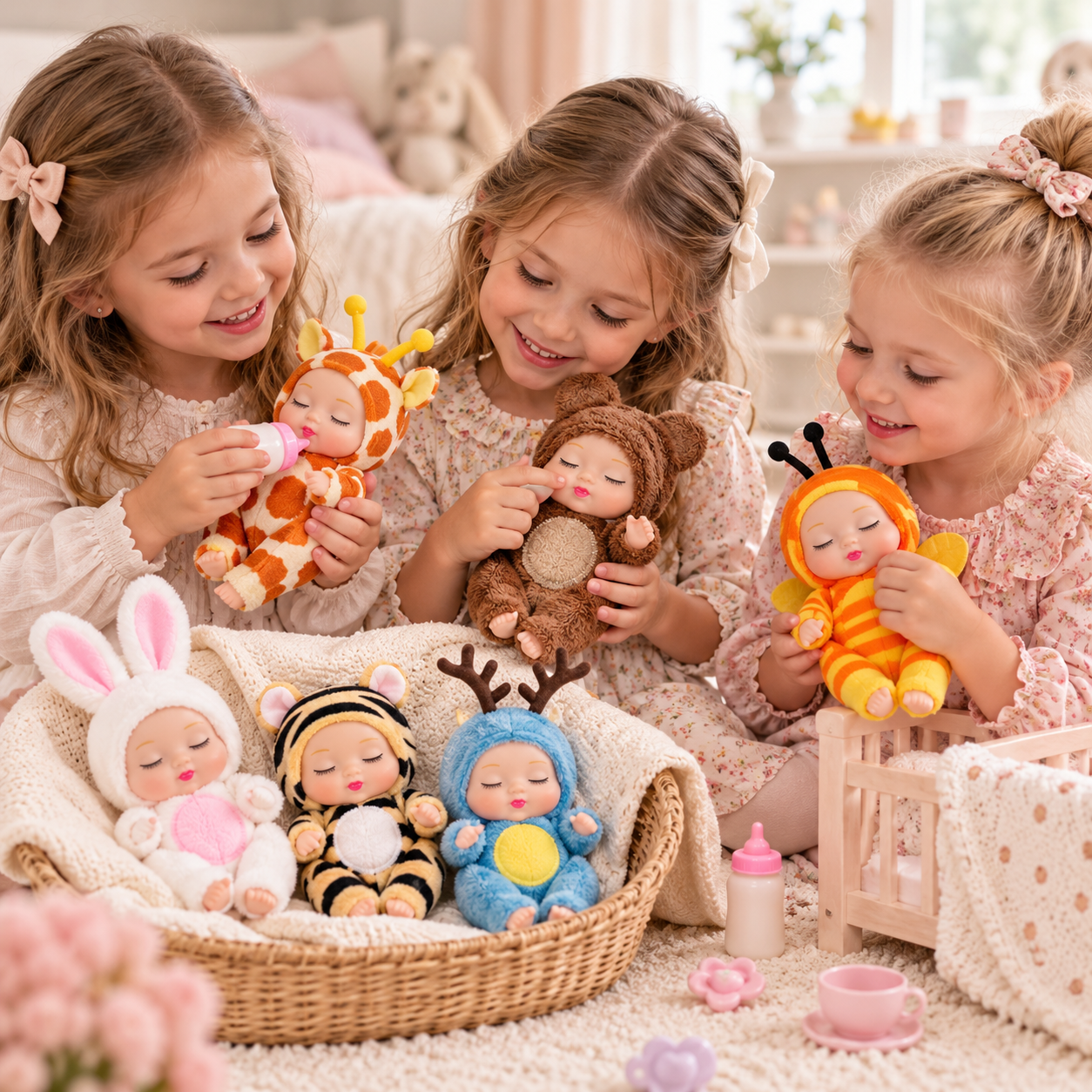 LittleDolly – Søtt og koselig – babydukke i et muntert dyrekostyme