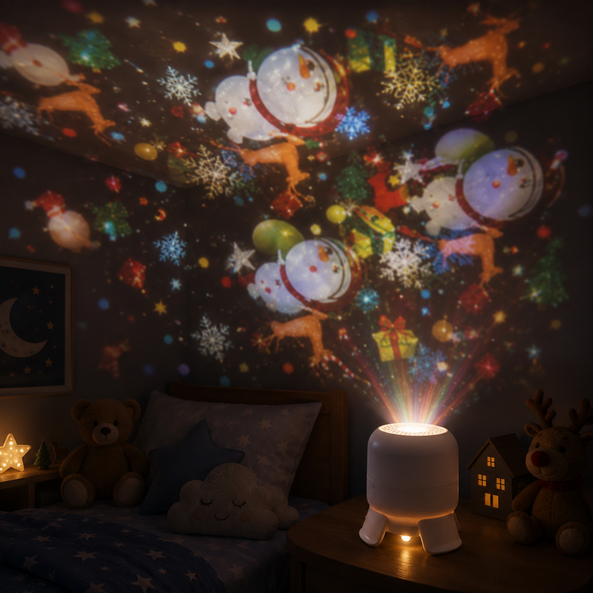 SeaDream – Lek og læring – 360° roterende LED-nattlampe