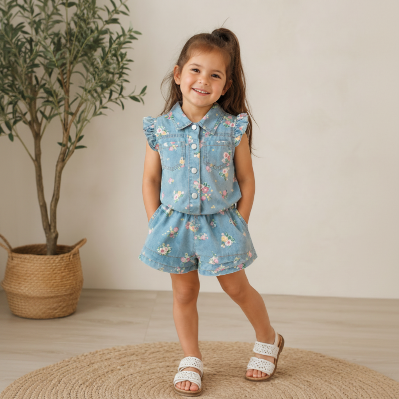 Mini Fashion - Blomstrete og søt - Sommersett