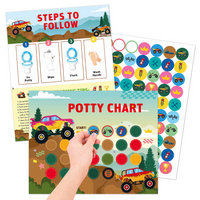 Thumbnail for Potty Training – Lekende og motiverende - pottetreningskort med klistremerker
