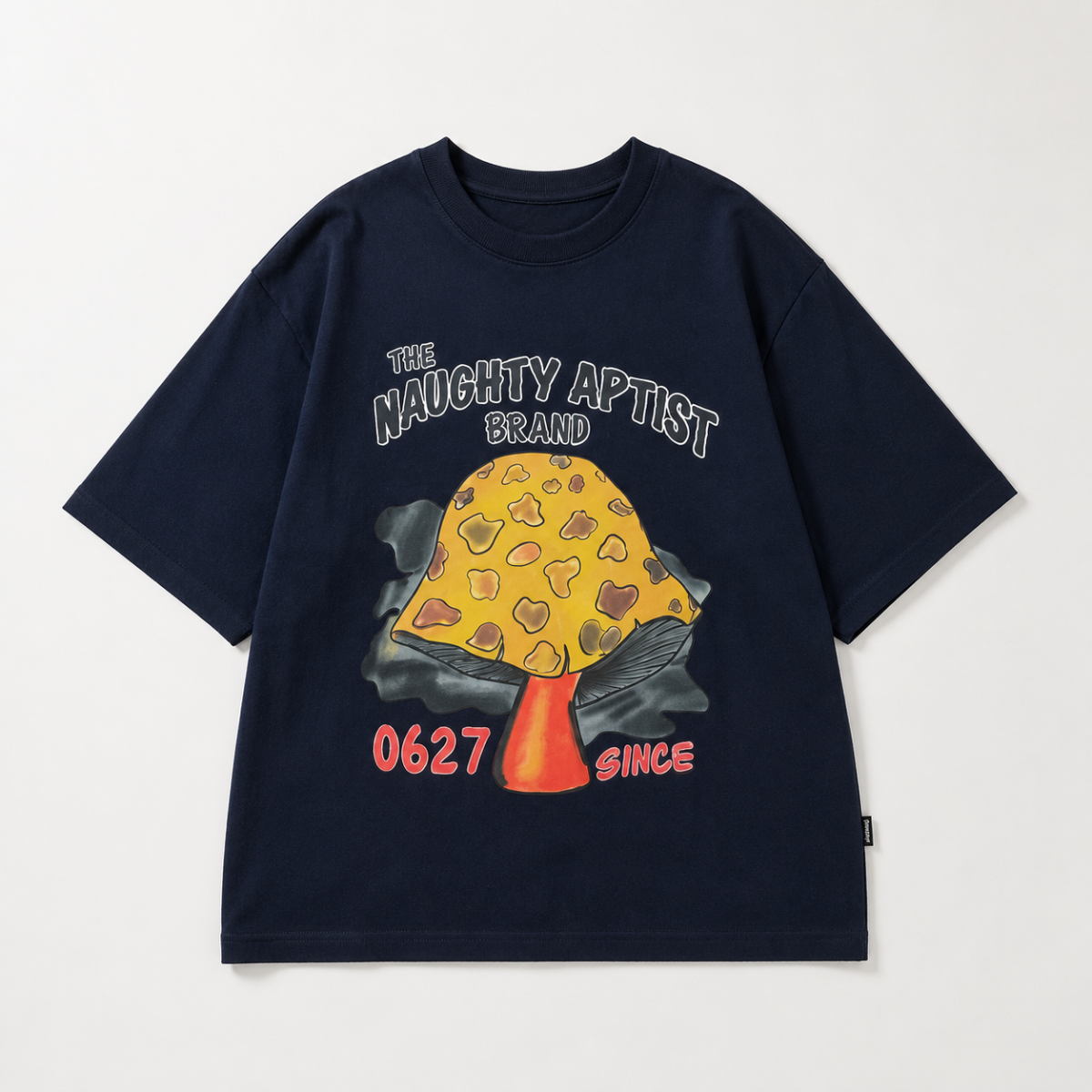 MushroomPlay – Casual & Streetwear – Oversized T-skjorte med soppmønster