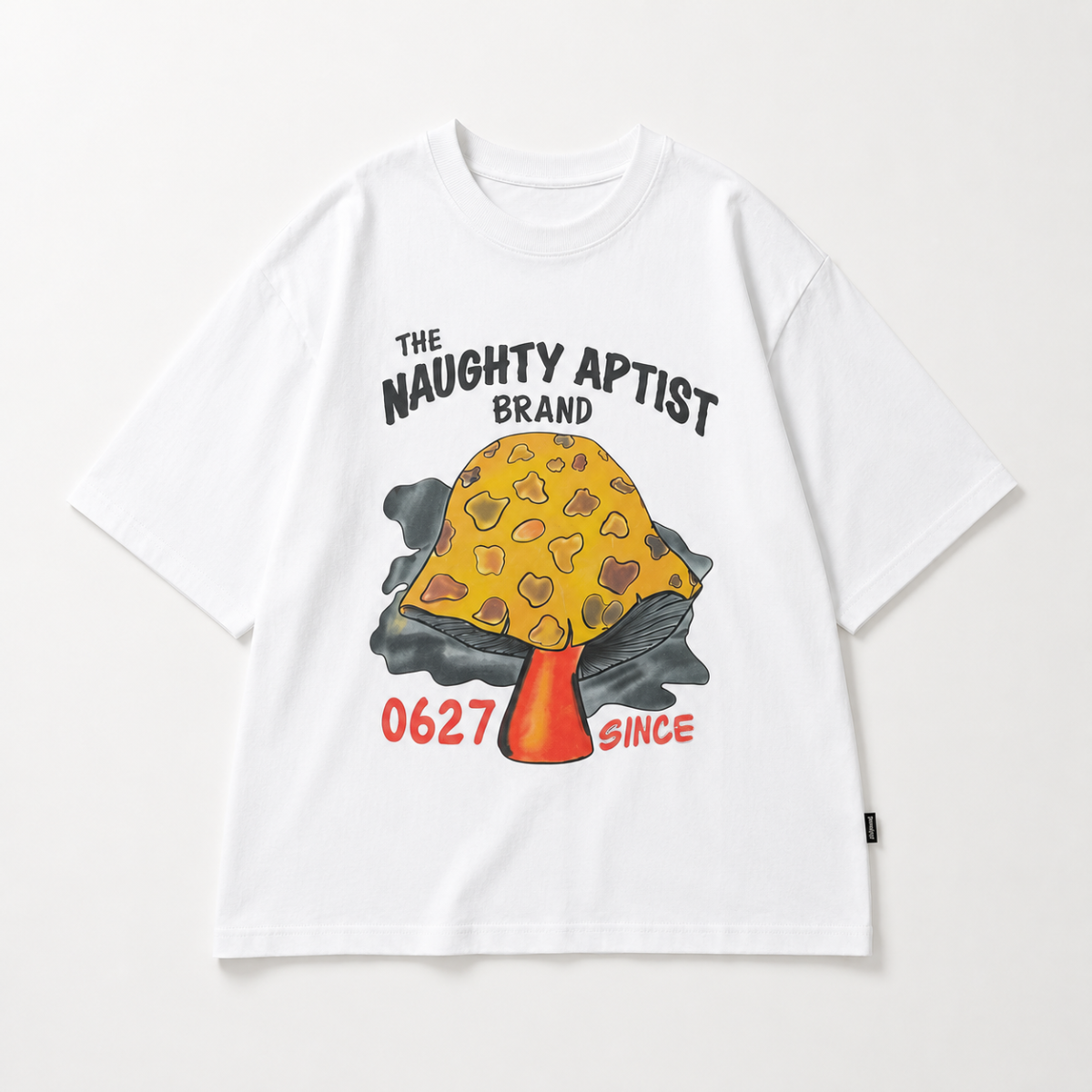 MushroomPlay – Casual & Streetwear – Oversized T-skjorte med soppmønster
