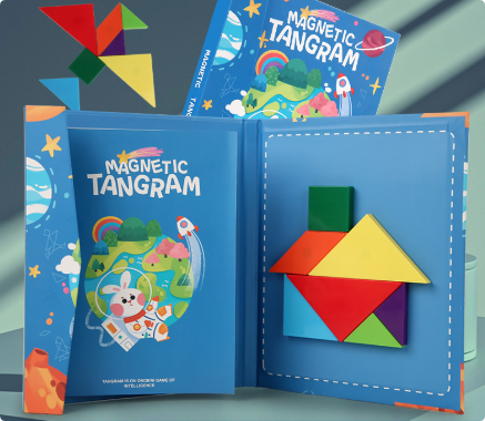 Woods™ - Oppmuntre til logisk tenkning - Tangram-puslespill i tre