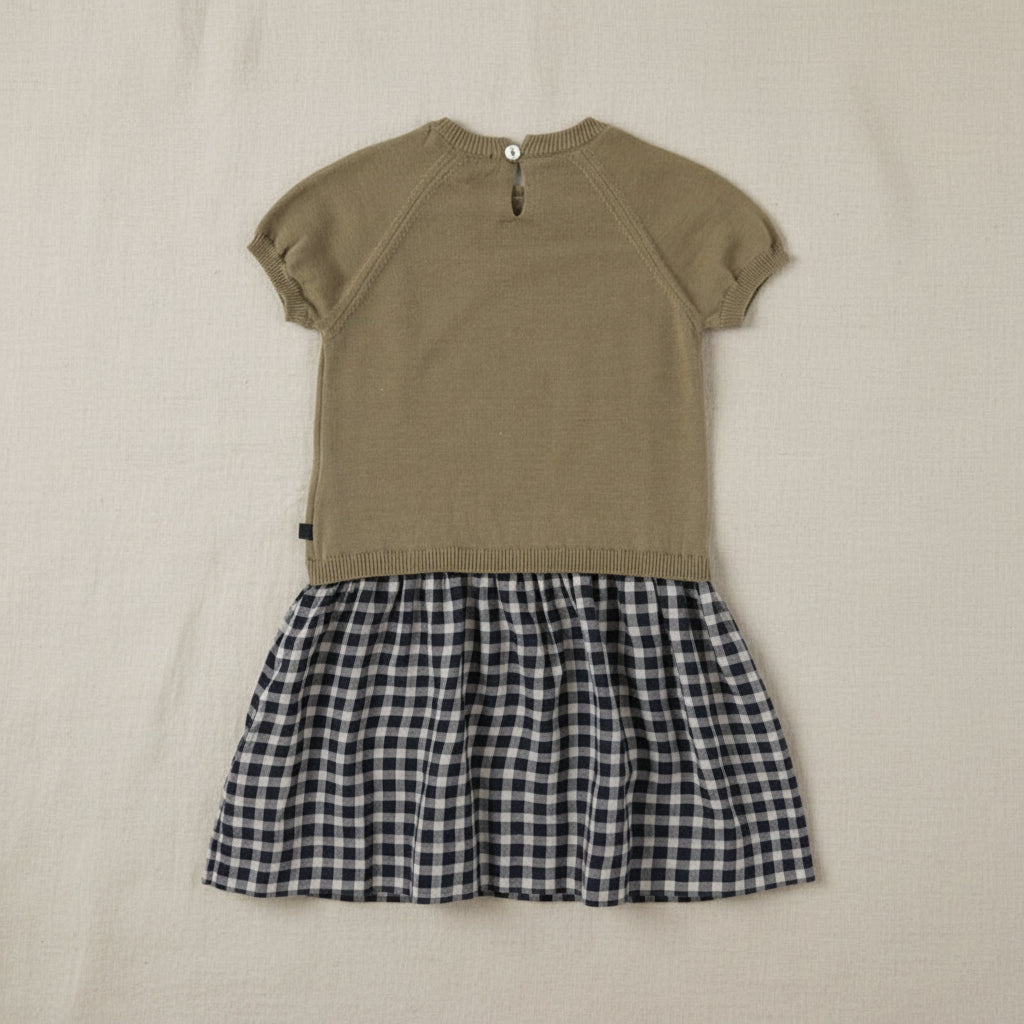 Plaid Patchwork Dress – Trendy og luftig – rutete kjole