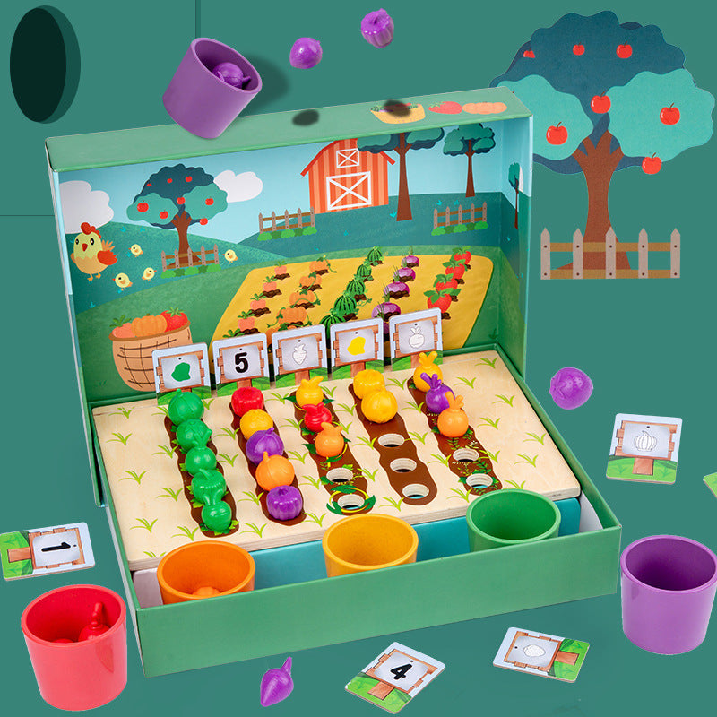 EduFarm – Læring på en leken måte – Montessori telle- og fargespill for barn