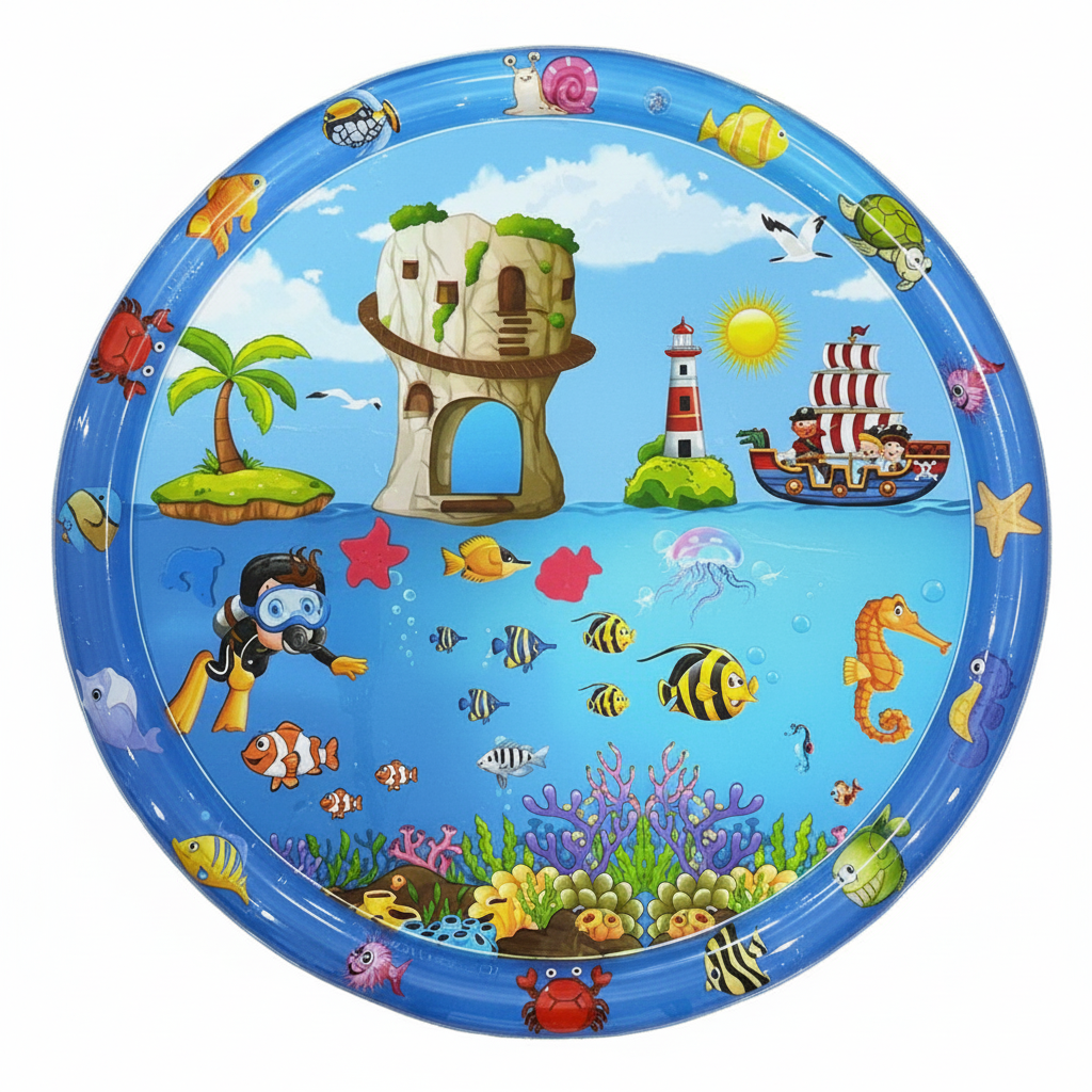 TinyWave – Munter & utviklende – Sensorisk vannmatte for babyer