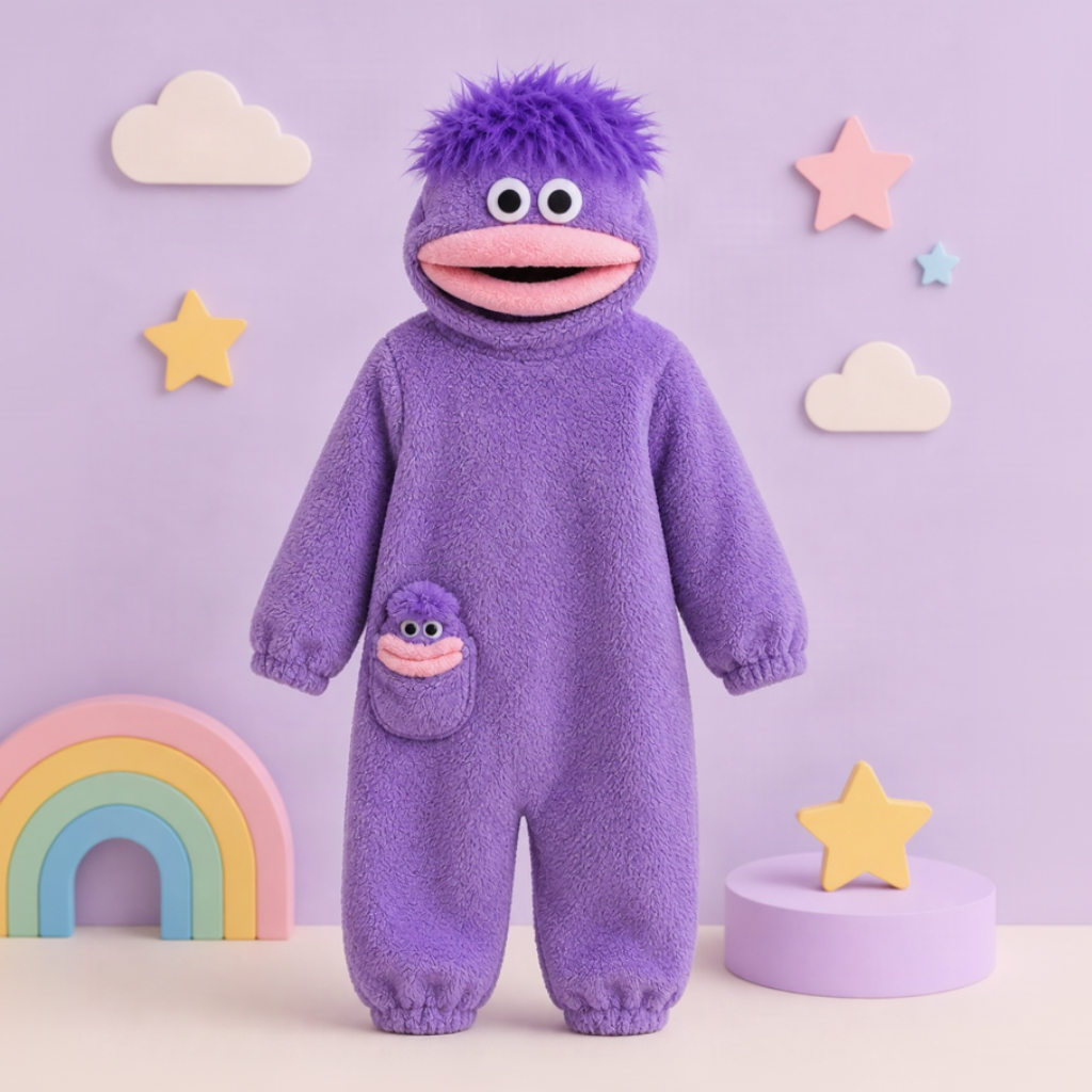 LittleMonster – Komfortabel og søt – barnedrakt med morsomt monstermotiv