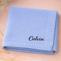 Thumbnail for Personalized Baby Blanket – Myk og unik – Personlig brodert bomullsteppe