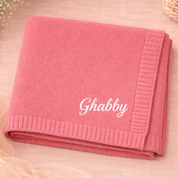Thumbnail for Personalized Baby Blanket – Myk og unik – Personlig brodert bomullsteppe