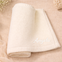 Thumbnail for Personalized Baby Blanket – Myk og unik – Personlig brodert bomullsteppe