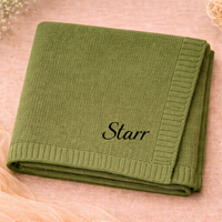 Thumbnail for Personalized Baby Blanket – Myk og unik – Personlig brodert bomullsteppe