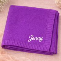 Thumbnail for Personalized Baby Blanket – Myk og unik – Personlig brodert bomullsteppe