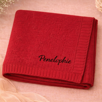Thumbnail for Personalized Baby Blanket – Myk og unik – Personlig brodert bomullsteppe