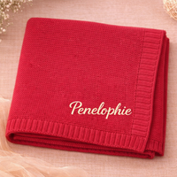 Thumbnail for Personalized Baby Blanket – Myk og unik – Personlig brodert bomullsteppe