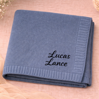 Thumbnail for Personalized Baby Blanket – Myk og unik – Personlig brodert bomullsteppe