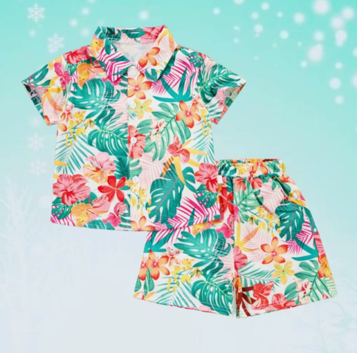 Mini Fashion - Frisk og munter - Blomstret guttesett