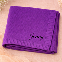 Thumbnail for Personalized Baby Blanket – Myk og unik – Personlig brodert bomullsteppe