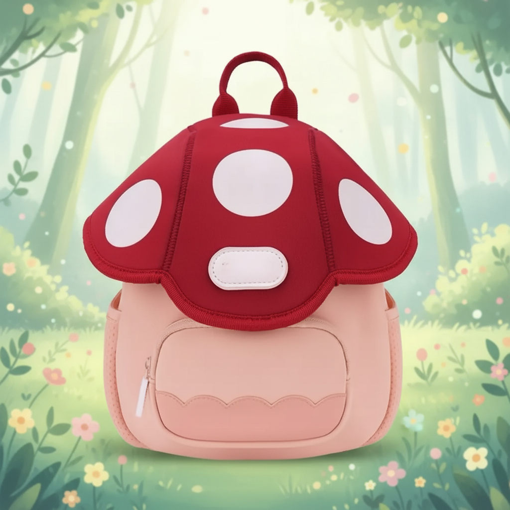 MushroomPack – Søtt og praktisk – design av barneryggsekk