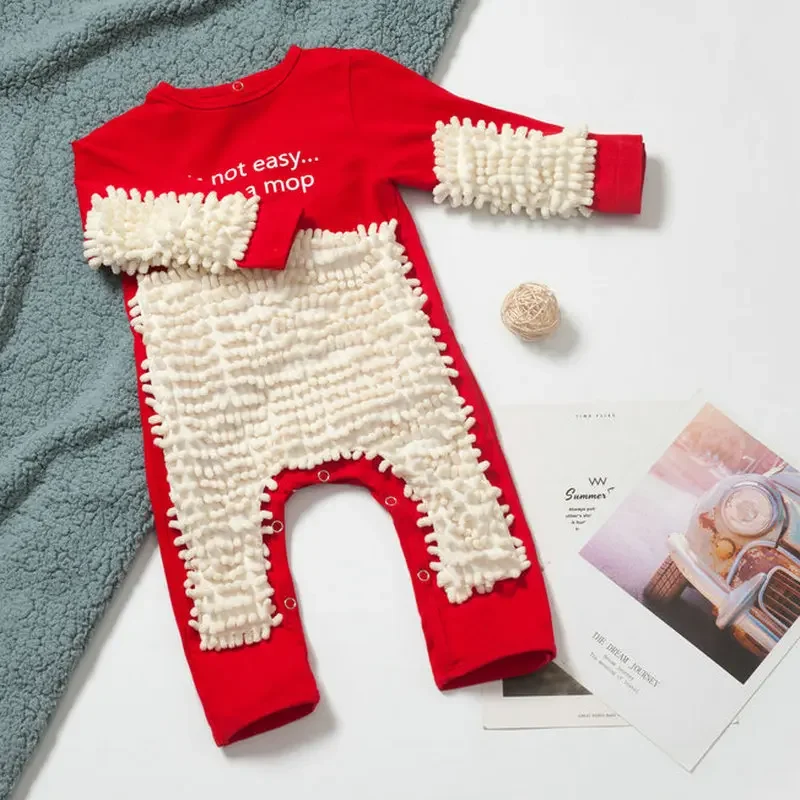 TinyCleaner – Myk og praktisk – babyjumpsuit til å krype og leke i