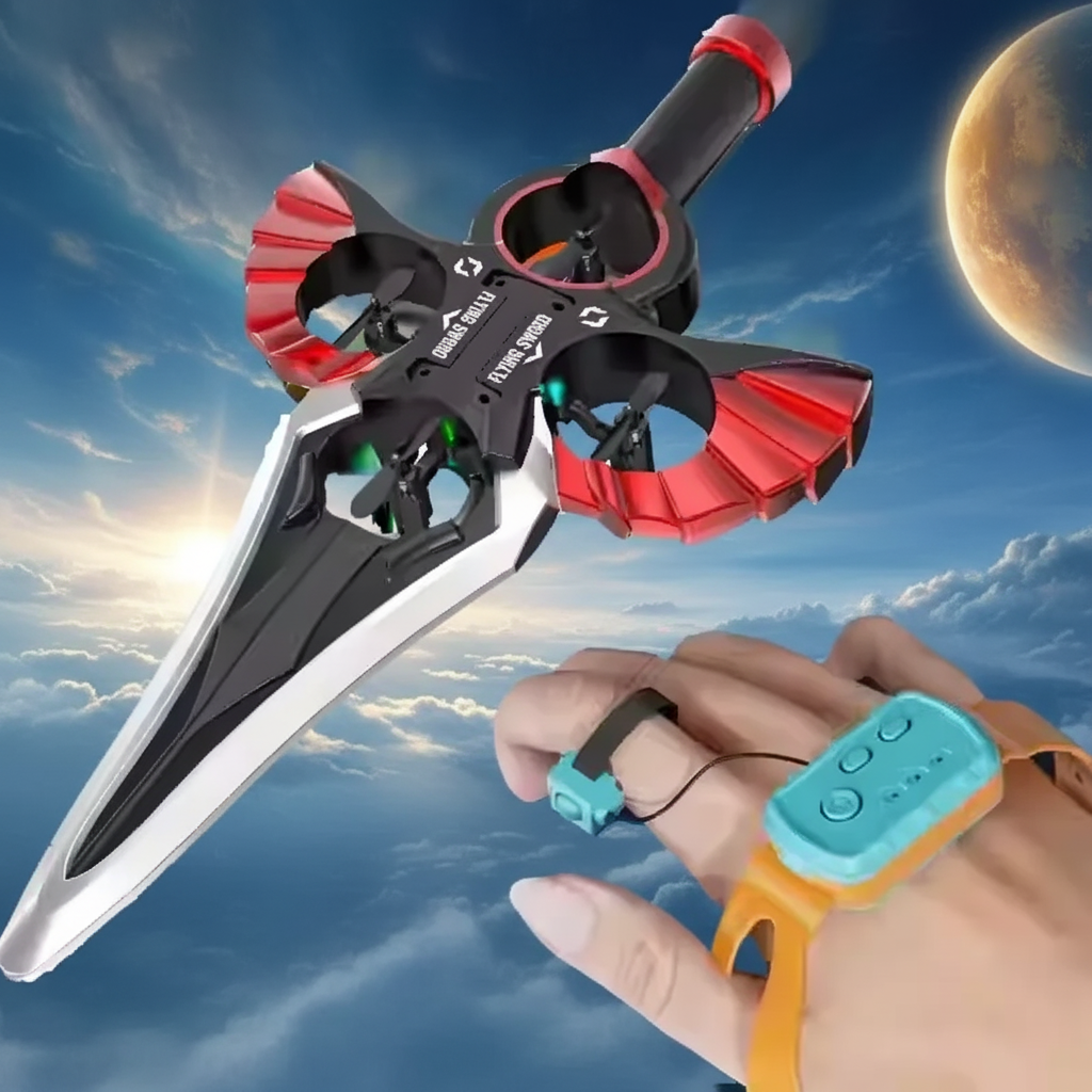 AirBlade – Lekent og interaktivt – fjernstyrt flygende leketøy med sverddesign