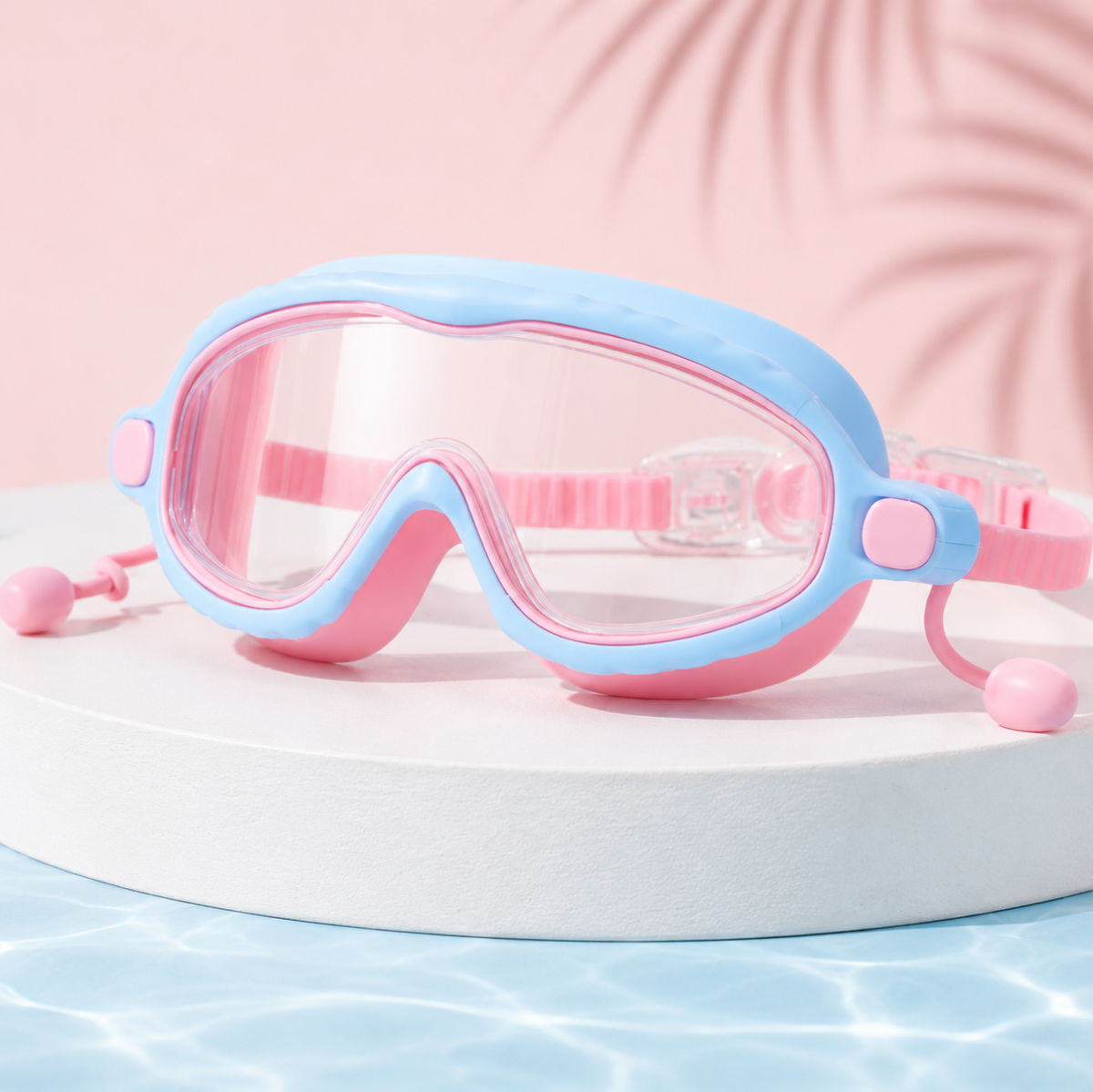 AquaVision – Justerbar beskyttelse mot dugg og UV-stråling – Svømmebriller i silikon med ørepropper