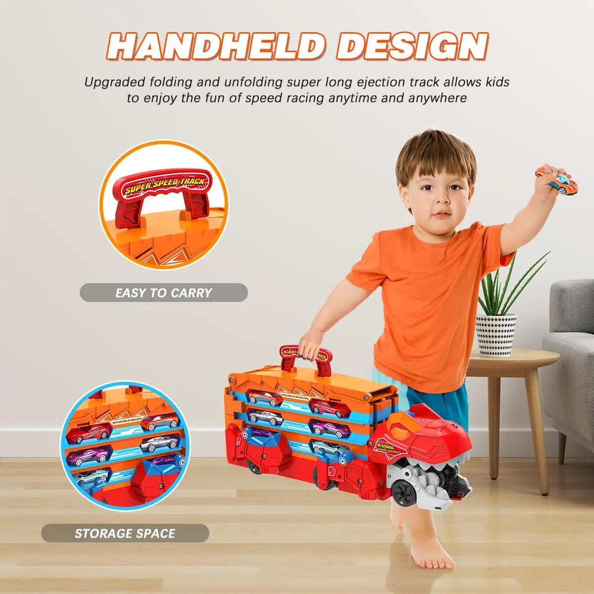 JurassicTruck™ – Tøff og morsom – sammenleggbar Dino-transportvogn