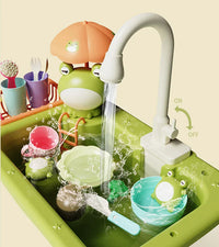 Thumbnail for Children Kitchen – Vannmoro og læring – 2-i-1 lekevask