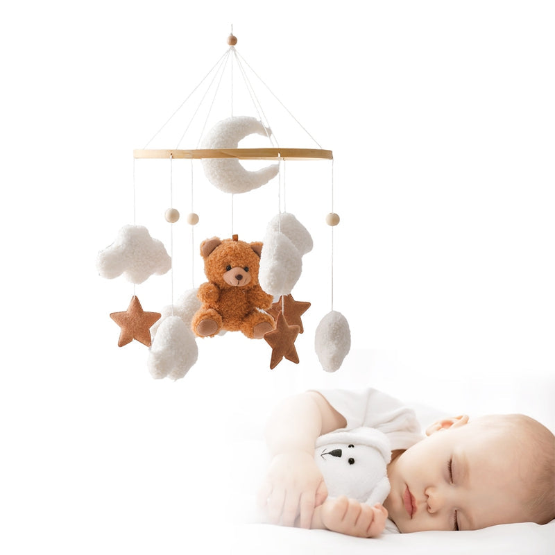 DreamBear – Beroligende og myk – Babymobil til lekegrind og vugge
