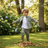 Thumbnail for LittleExplorer – Komfortabel og stilig – Barnebukser og skjorte sett