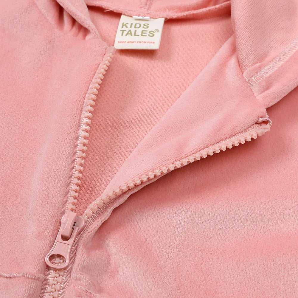 Kids Tales – Varm og behagelig – Velour-treningsdrakt for barn