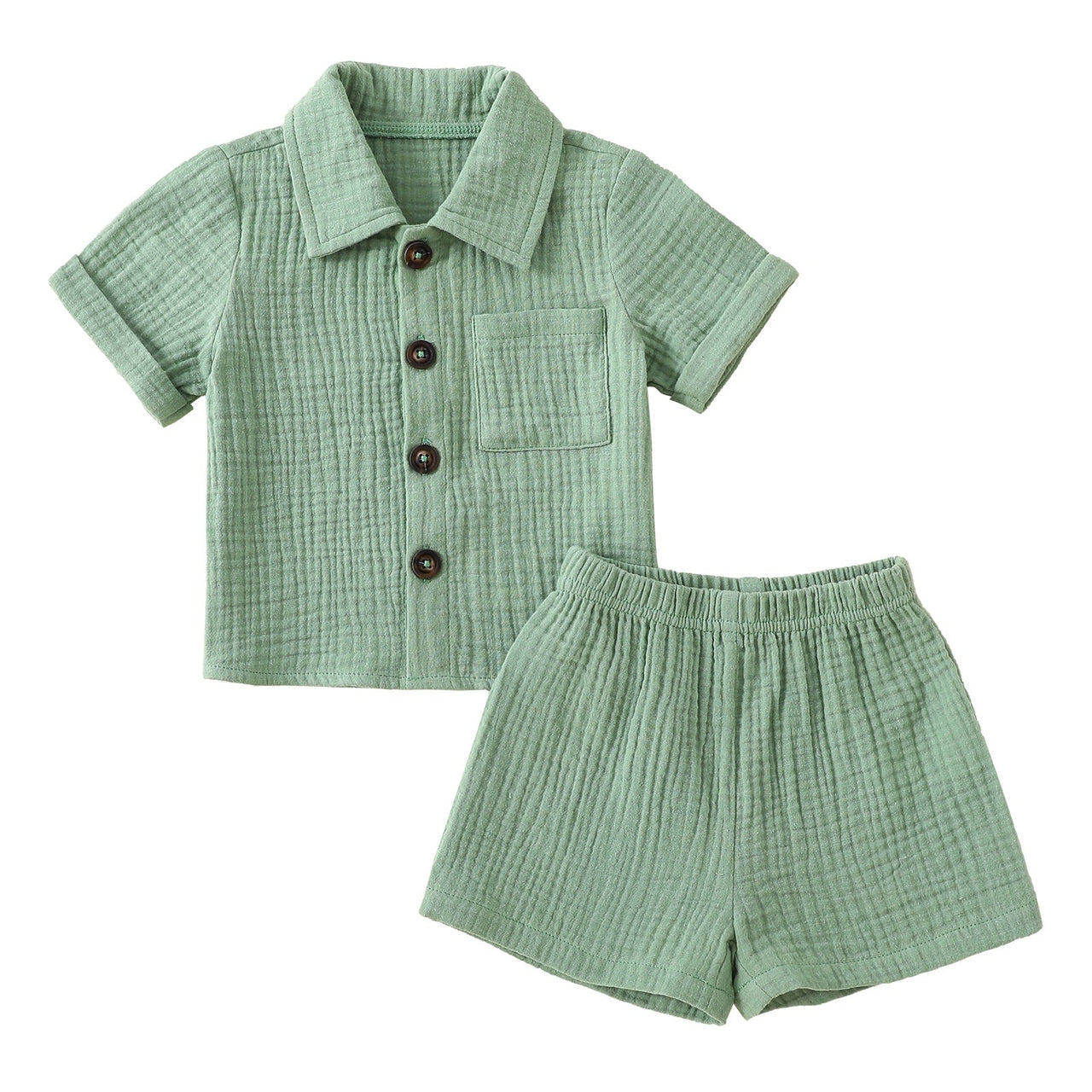Mini Fashion™ - Sommersett i bomull og lin - Behagelig komfort