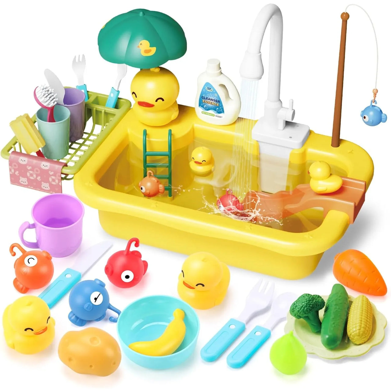 Children Kitchen – Vannmoro og læring – 2-i-1 lekevask