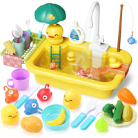 Thumbnail for Children Kitchen – Vannmoro og læring – 2-i-1 lekevask