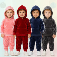 Thumbnail for Kids Tales – Varm og behagelig – Velour-treningsdrakt for barn