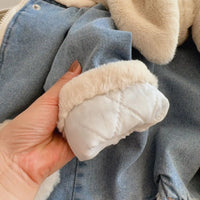 Thumbnail for Girls Bunny Denim Coat – Varm og behagelig – Barnejakke