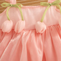 Thumbnail for Tulip Mesh Dress – Elegant og komfortabel – barnekjole