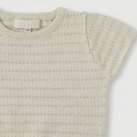 Thumbnail for Bella Knit Top & Skirt – Lett og luftig – Strikket sommersett til barn