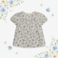 Thumbnail for Vine Print Blouse – Lett og søt – barnebluse med puffermmer