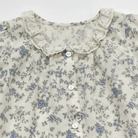 Thumbnail for Vine Print Blouse – Lett og søt – barnebluse med puffermmer