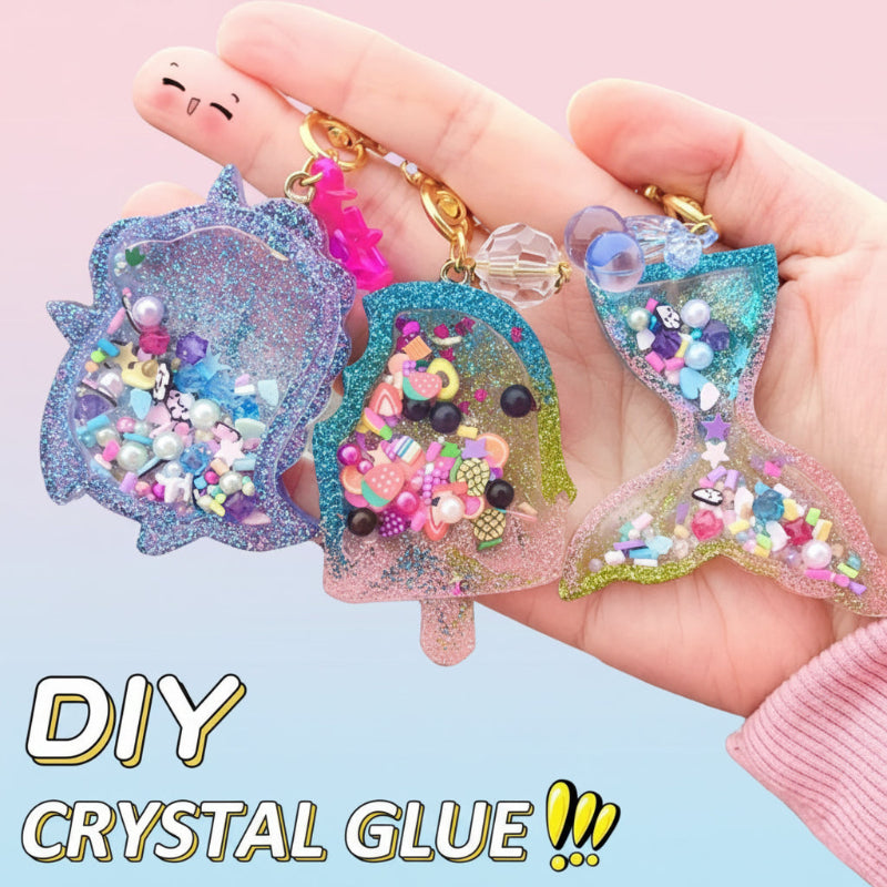 DIY Crystal Keychain Kit – Kreativt og lekent – Nøkkelring-håndverkssett